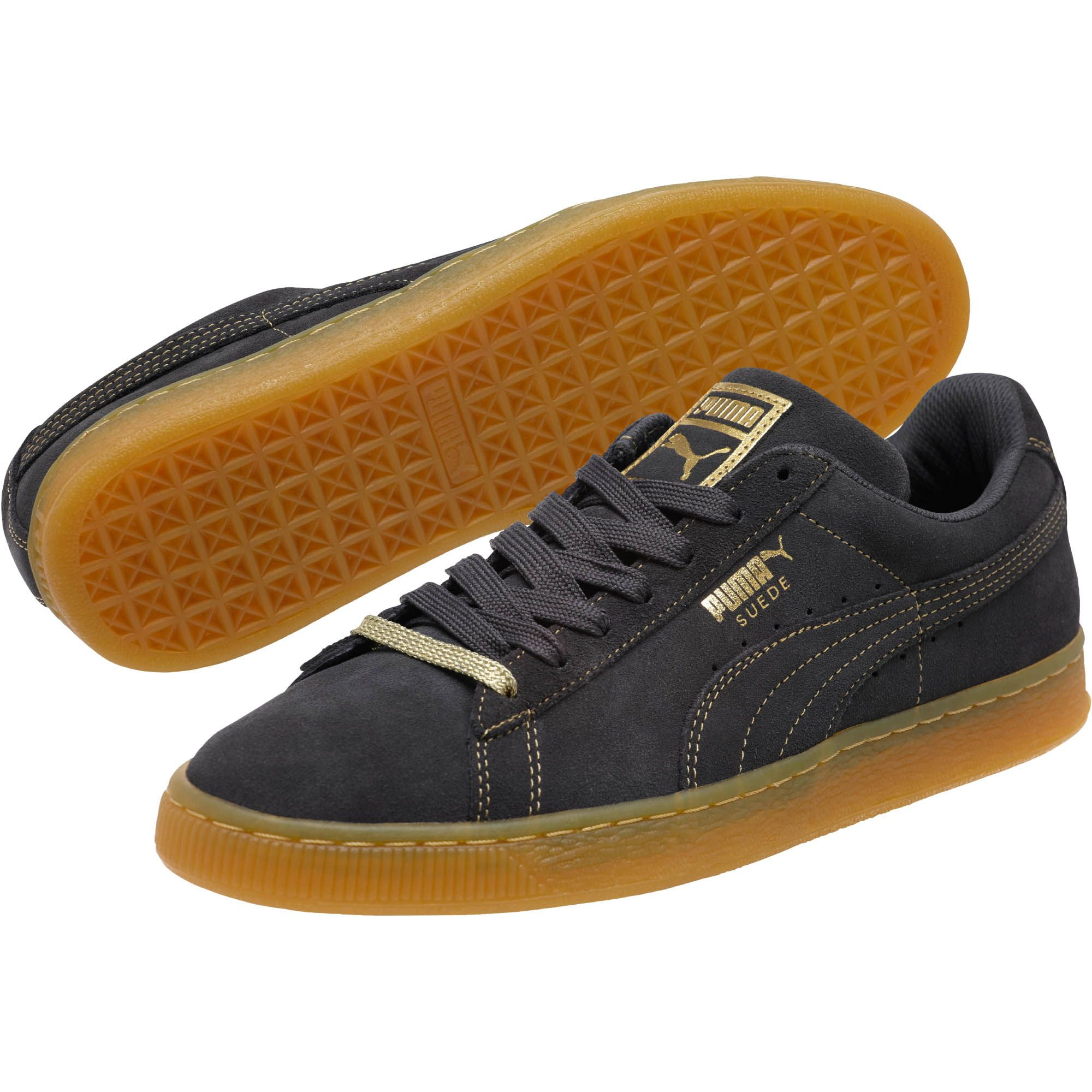 Lyst Puma Suede Classic Gold Foil Mens Sneakers In Gray For Men 0338